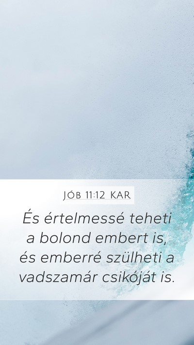 Jób 11:12 KAR Bible Verse Image