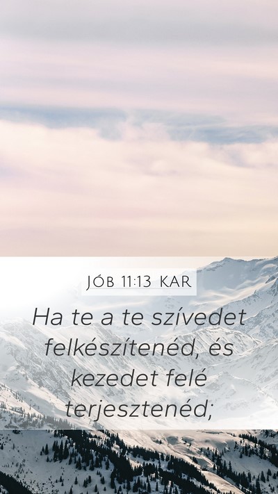 Jób 11:13 KAR Bible Verse Image