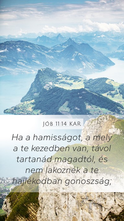 Jób 11:14 KAR Bible Verse Image