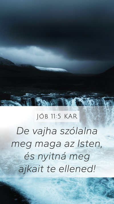 Jób 11:5 KAR Bible Verse Image
