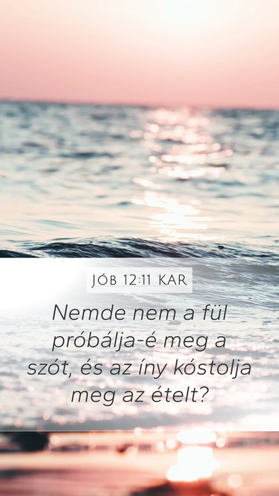 Jób 12:11 KAR Bible Verse Image