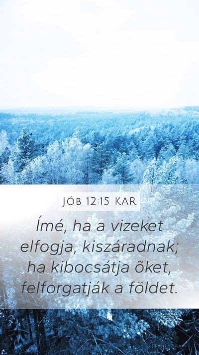 Jób 12:15 KAR Bible Verse Image