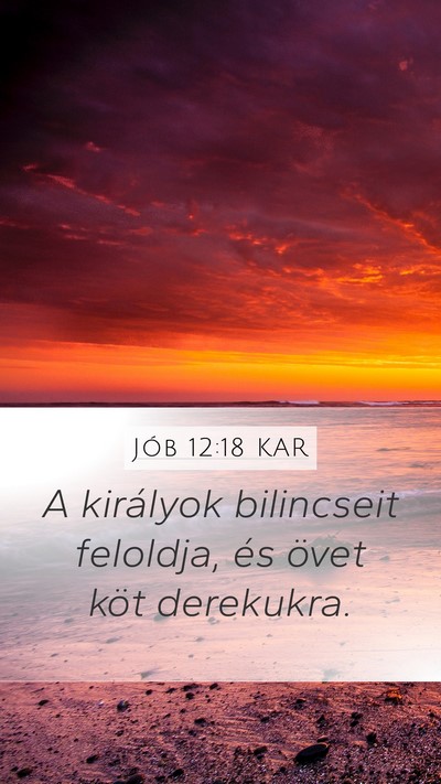 Jób 12:18 KAR Bible Verse Image