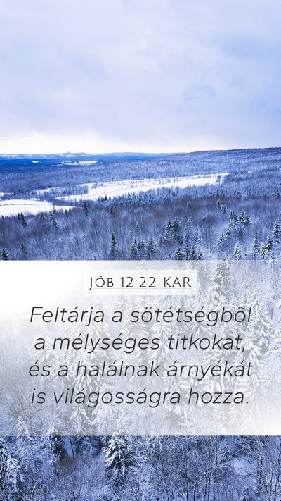 Jób 12:22 KAR Bible Verse Image