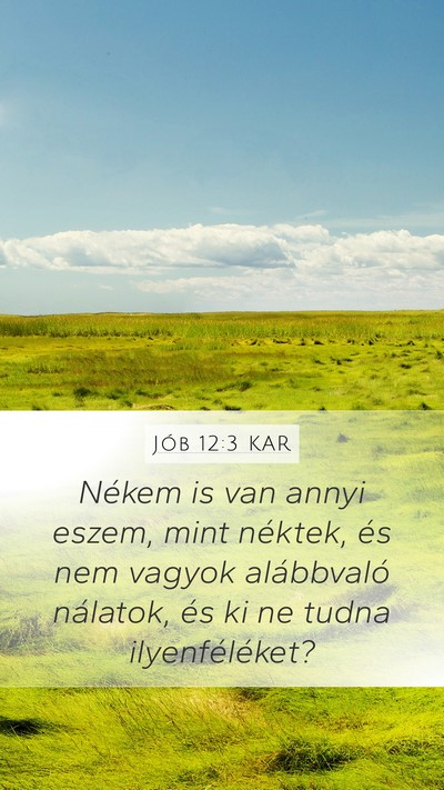 Jób 12:3 KAR Bible Verse Image