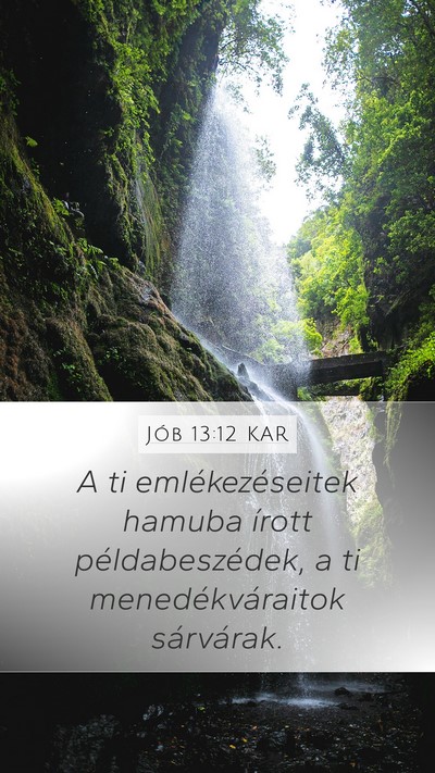 Jób 13:12 KAR Bible Verse Image