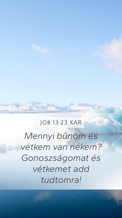 Jób 13:23 KAR Bible Verse Image
