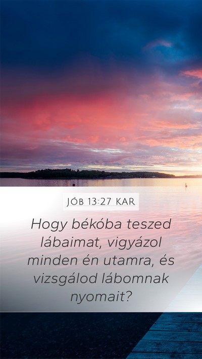 Jób 13:27 KAR Bible Verse Image