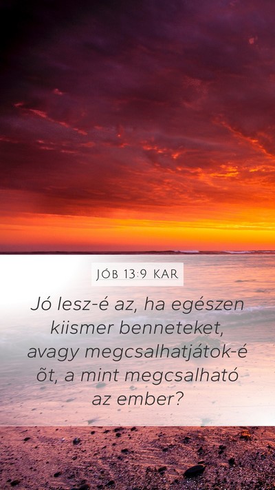 Jób 13:9 KAR Bible Verse Image