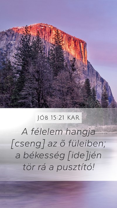 Jób 15:21 KAR Bible Verse Image