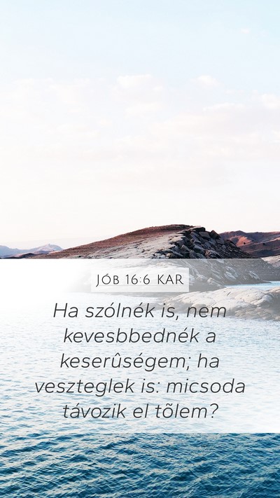 Jób 16:6 KAR Bible Verse Image