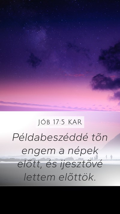 Jób 17:5 KAR Bible Verse Image