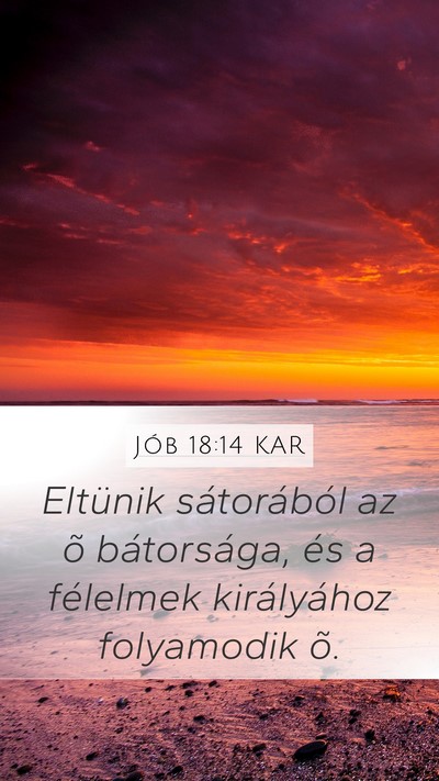 Jób 18:14 KAR Bible Verse Image