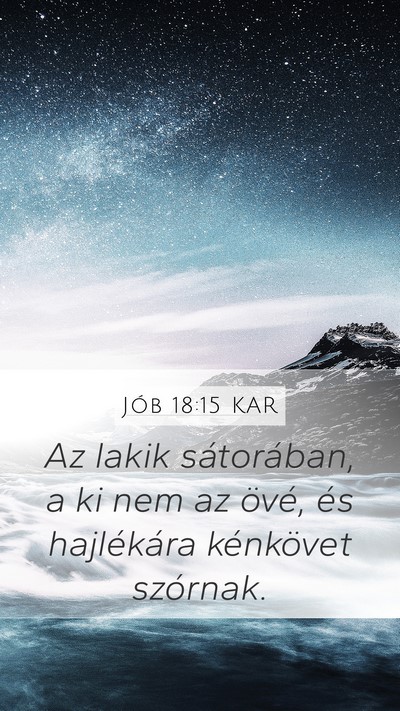 Jób 18:15 KAR Bible Verse Image