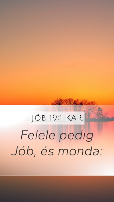 Jób 19:1 KAR Mobile Phone Wallpaper - Felele pedig Jób, és - Mobile Bible Verse Wallpaper