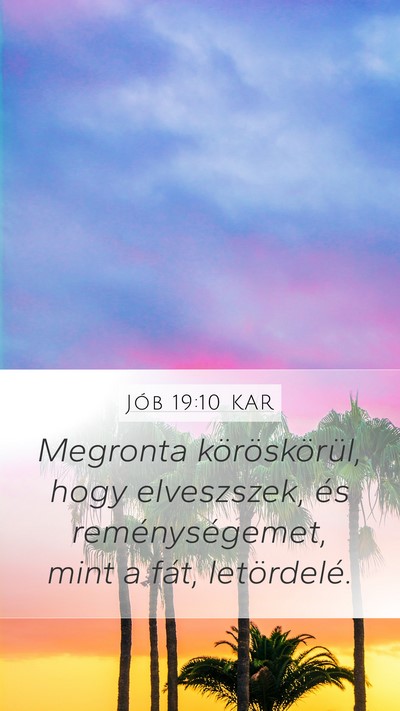 Jób 19:10 KAR Bible Verse Image