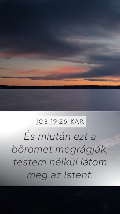 Jób 19:26 KAR Bible Verse Image