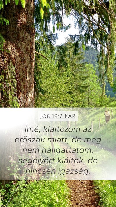 Jób 19:7 KAR Bible Verse Image