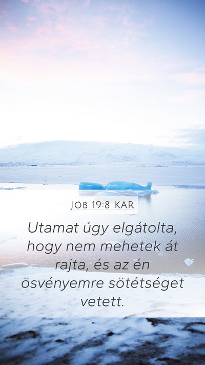 Jób 19:8 KAR Bible Verse Image