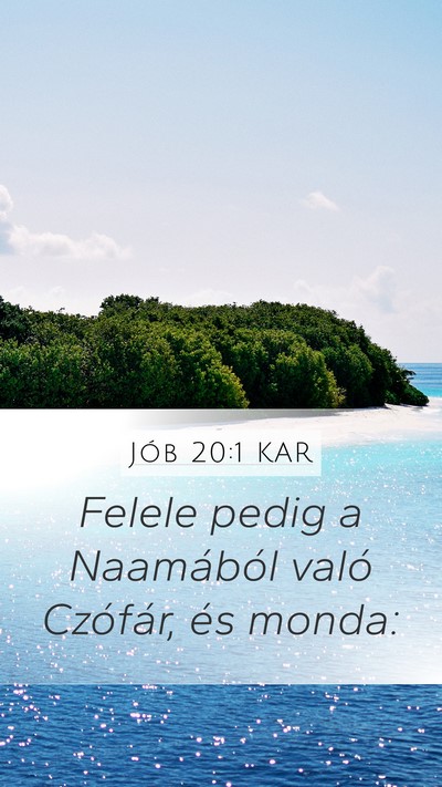 Jób 20:1 KAR Bible Verse Image