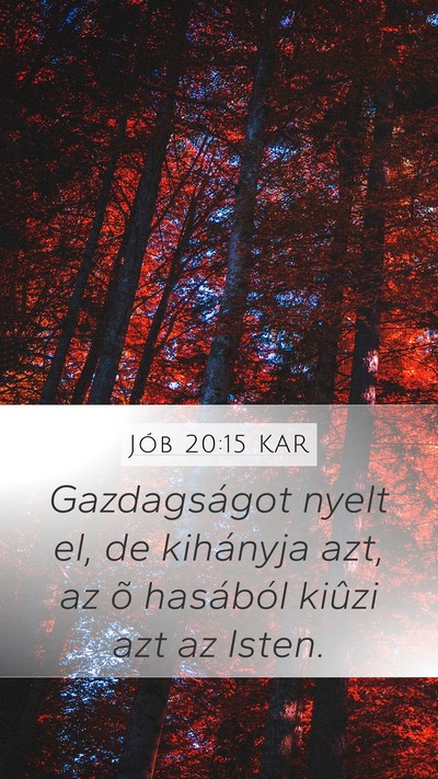 Jób 20:15 KAR Bible Verse Image