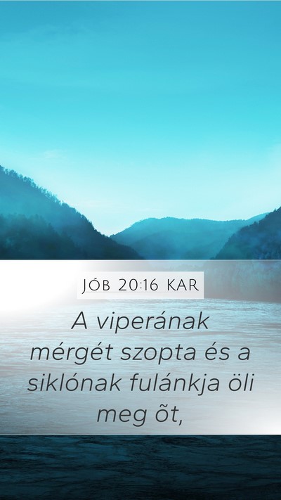 Jób 20:16 KAR Bible Verse Image