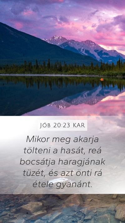 Jób 20:23 KAR Bible Verse Image