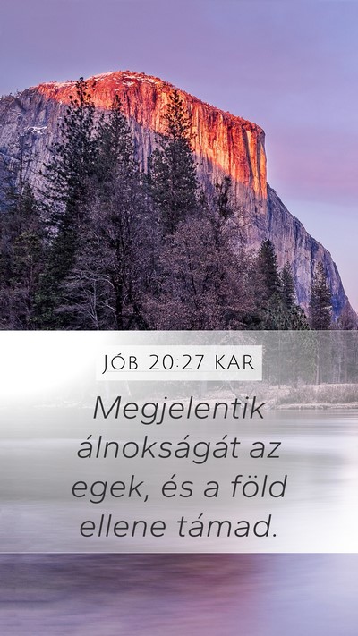 Jób 20:27 KAR Bible Verse Image