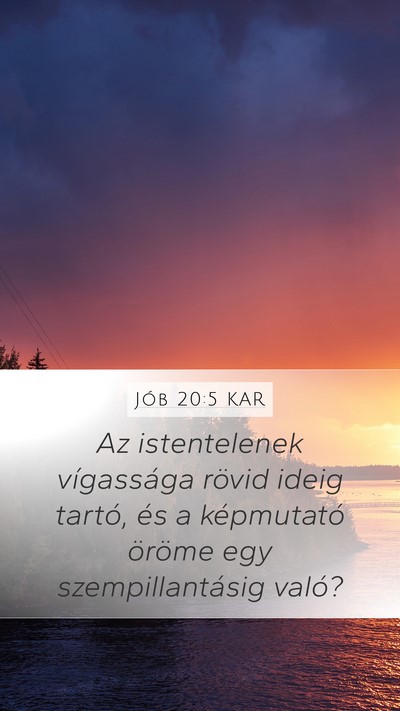 Jób 20:5 KAR Bible Verse Image