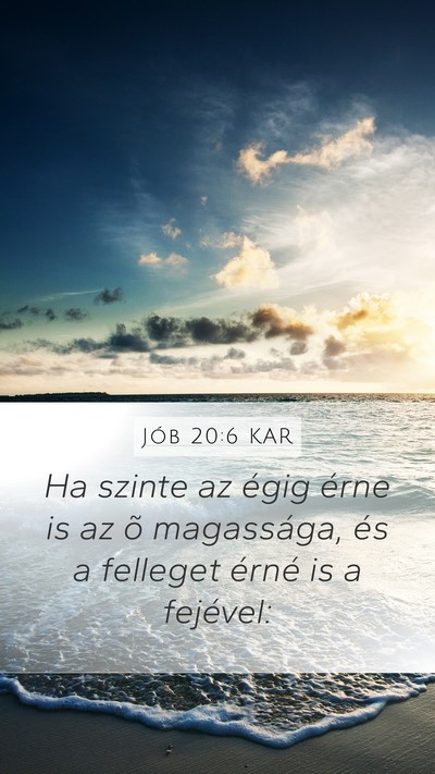 Jób 20:6 KAR Bible Verse Image