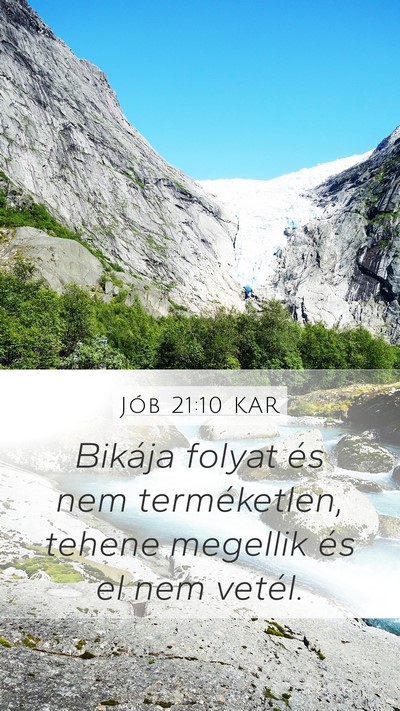 Jób 21:10 KAR Bible Verse Image