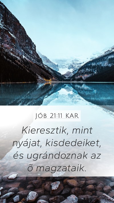 Jób 21:11 KAR Bible Verse Image