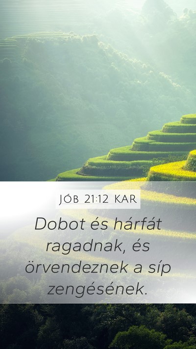 Jób 21:12 KAR Bible Verse Image