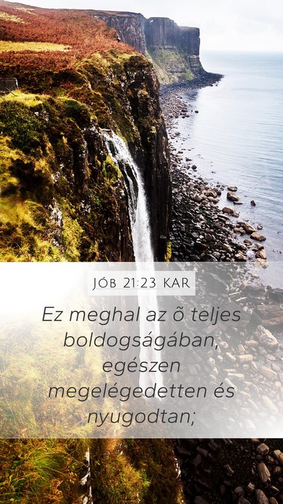 Jób 21:23 KAR Bible Verse Image