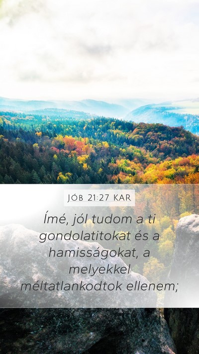 Jób 21:27 KAR Bible Verse Image
