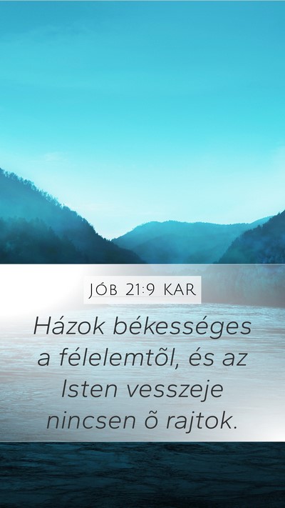 Jób 21:9 KAR Bible Verse Image