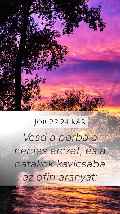 Jób 22:24 KAR Bible Verse Image