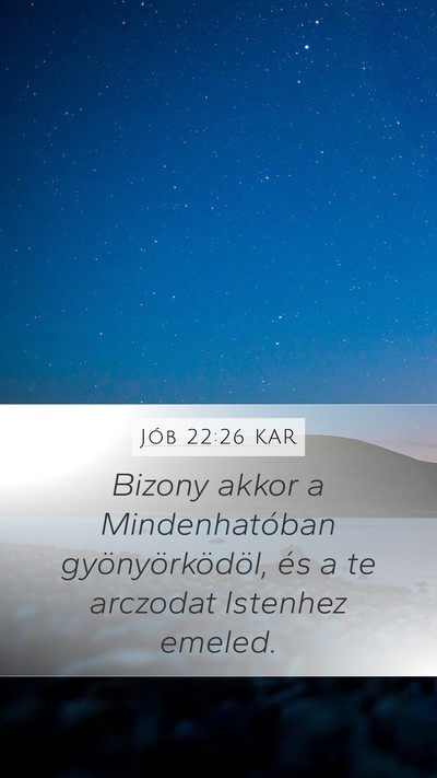 Jób 22:26 KAR Bible Verse Image