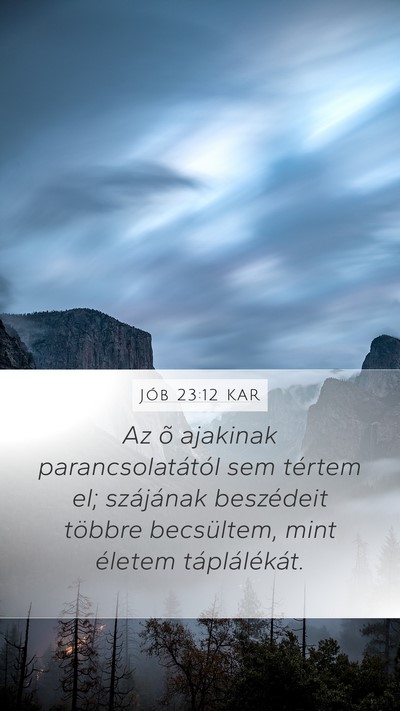Jób 23:12 KAR Bible Verse Image