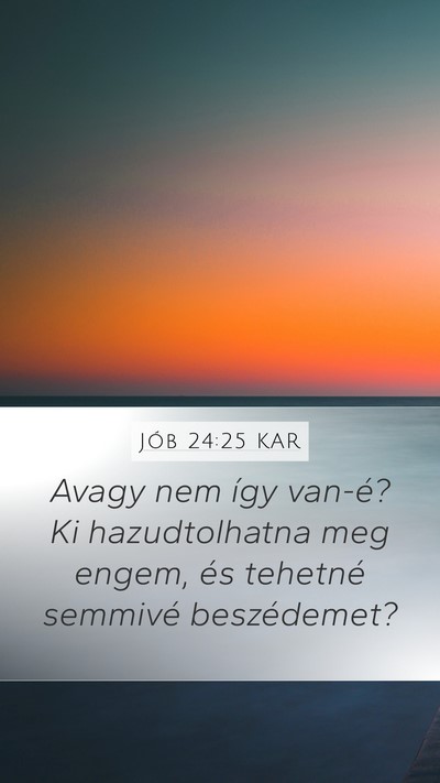 Jób 24:25 KAR Bible Verse Image