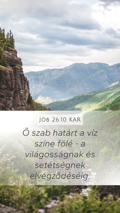 Jób 26:10 KAR Bible Verse Image