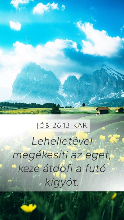 Jób 26:13 KAR Bible Verse Image