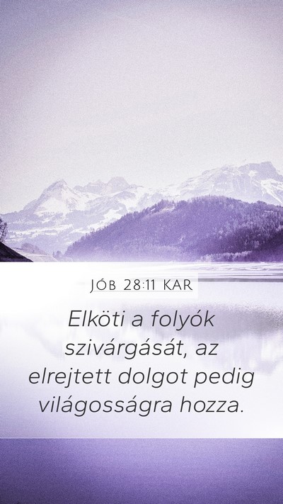 Jób 28:11 KAR Bible Verse Image