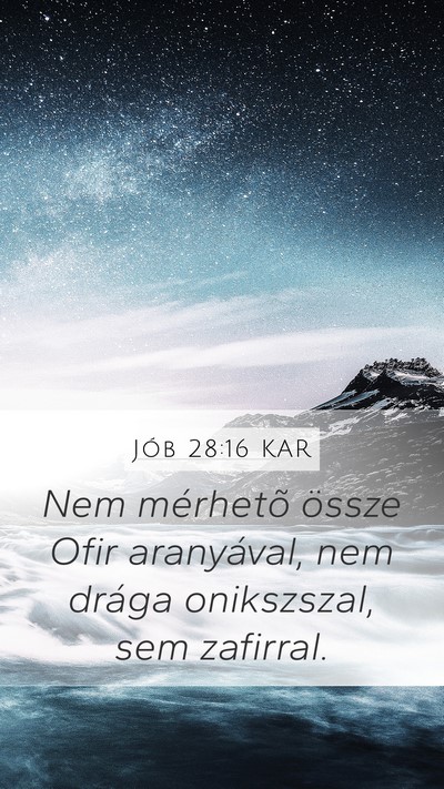 Jób 28:16 KAR Bible Verse Image