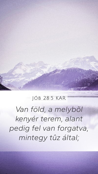 Jób 28:5 KAR Bible Verse Image
