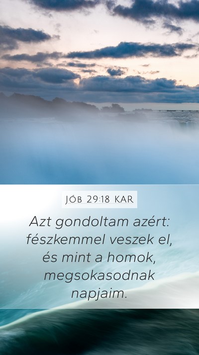 Jób 29:18 KAR Bible Verse Image