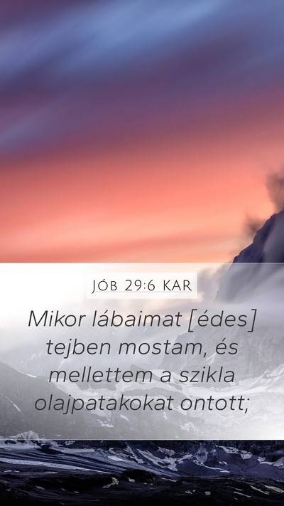 Jób 29:6 KAR Bible Verse Image
