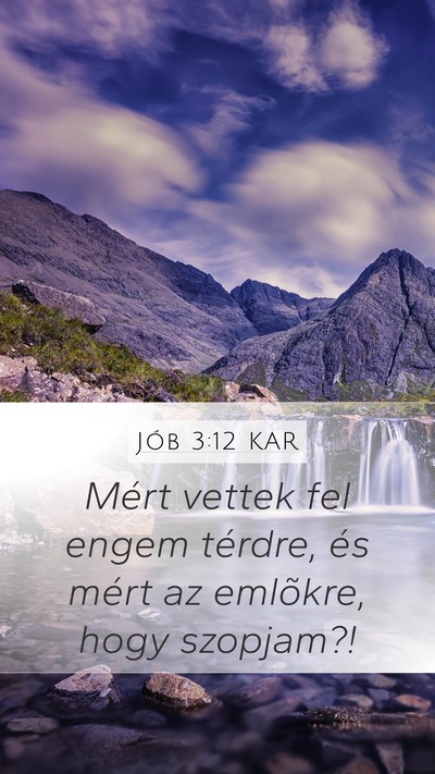 Jób 3:12 KAR Bible Verse Image