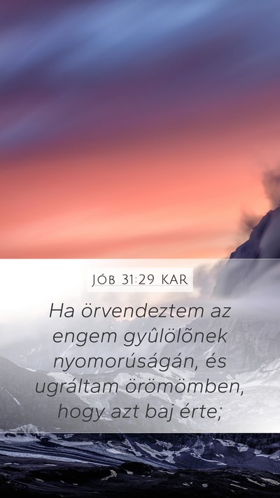 Jób 31:29 KAR Bible Verse Image