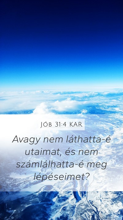 Jób 31:4 KAR Bible Verse Image